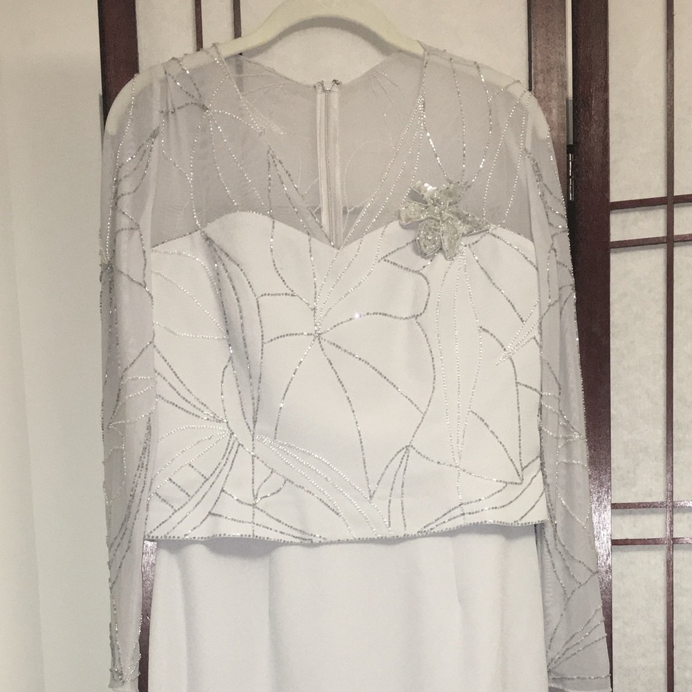 Formal dress gown (silver, grey)